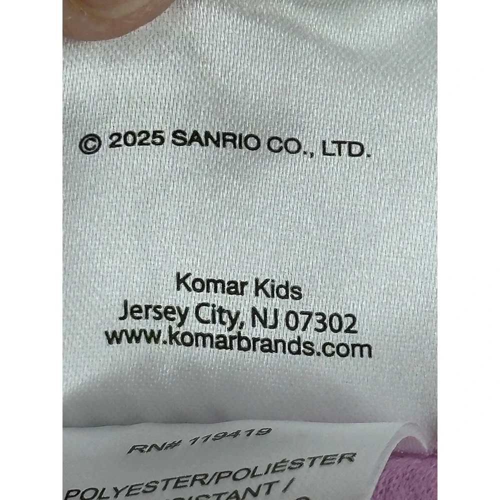 Hello Kitty Cozy Fleece Pajamas Medium 7/8 One Piece Union Suit Sanrio NWT